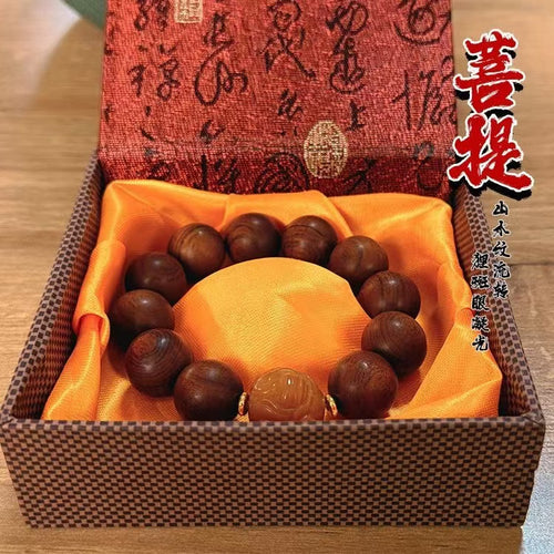 Authentic golden sandalwood bracelet